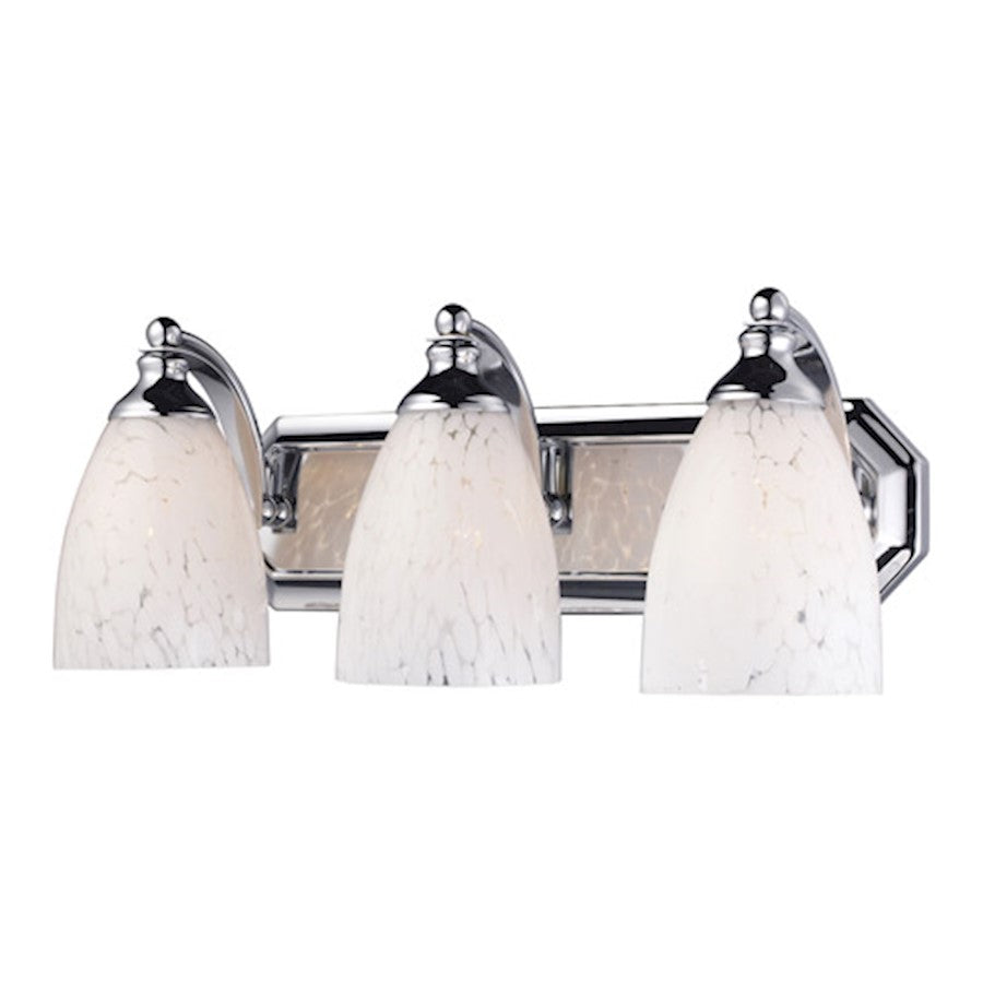 ELK Lighting Mix & Match 20'' 3-Light LED Vanity, Chrome/White - 570-3C-SW-LED