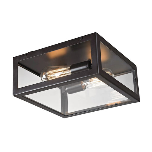 ELK Lighting Parameters 2-Light Flush Mount, Bronze/Clear Glass - 63021-2