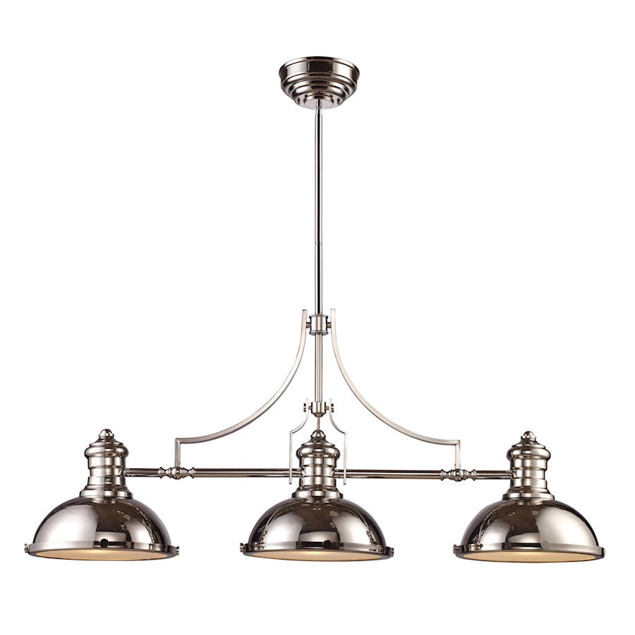 ELK Lighting Chadwick 3-Light Island Light, Polished Nickels - 66115-3