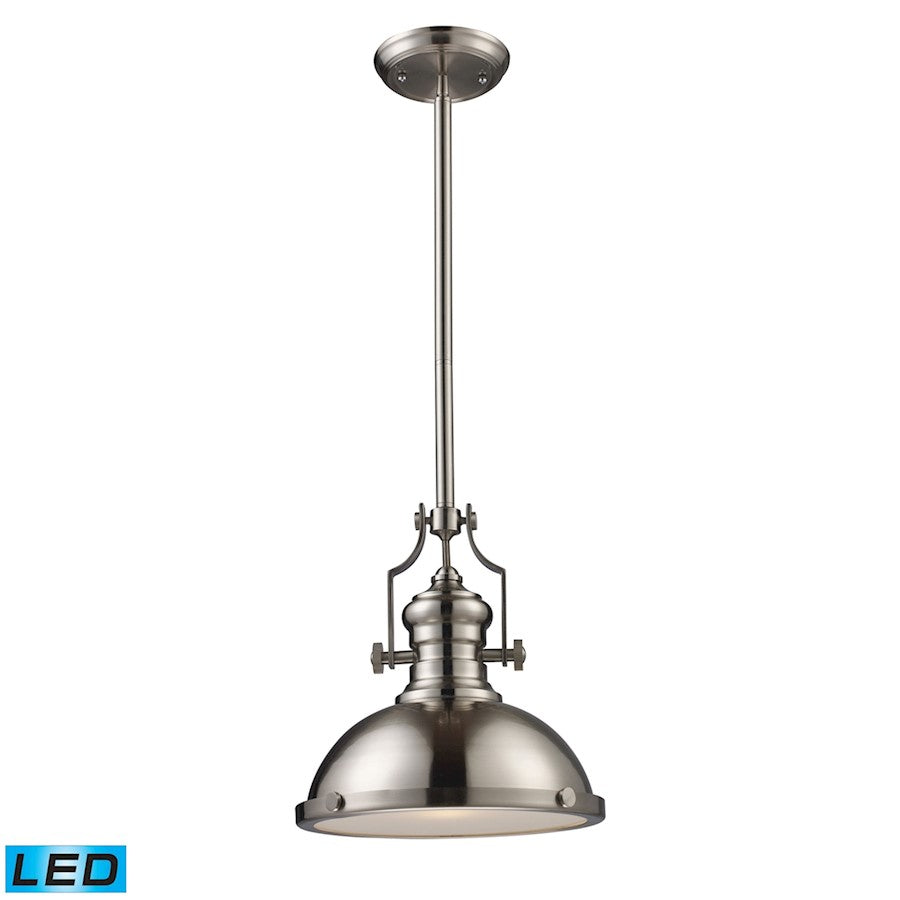 ELK Lighting Chadwick 1-Light 13" Pendant, Satin Nickel, LED - 66124-1-LED