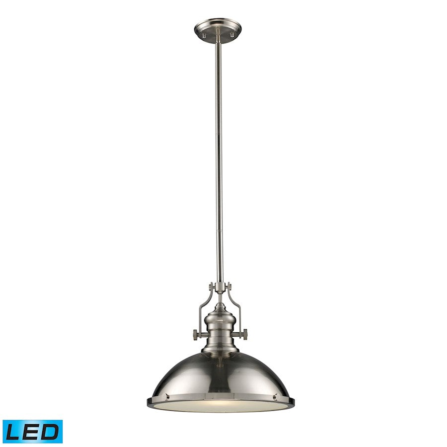 ELK Lighting Chadwick 1-Light 17" Pendant, Satin Nickel, LED - 66128-1-LED