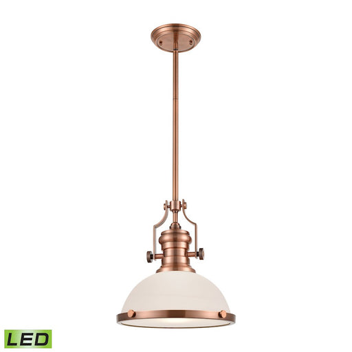 ELK Lighting Chadwick 1-Light Pendant, Copper/White, LED - 66143-1-LED