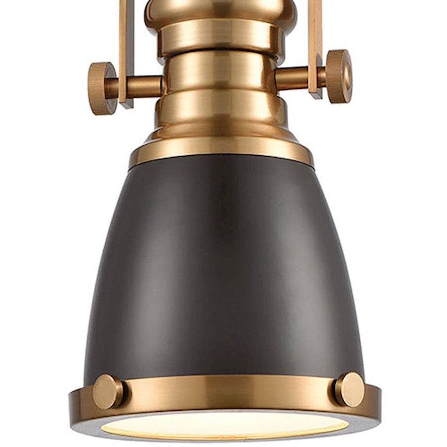 1 Light Mini Pendant, Zinc/Gray