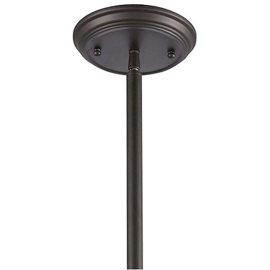 1 Light Mini Pendant, Zinc/Gray