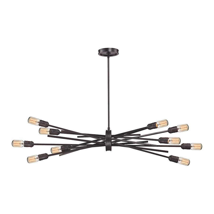 ELK Lighting Xenia 10-Light Chandelier, Oil Rubbed Bronze - 66912-10