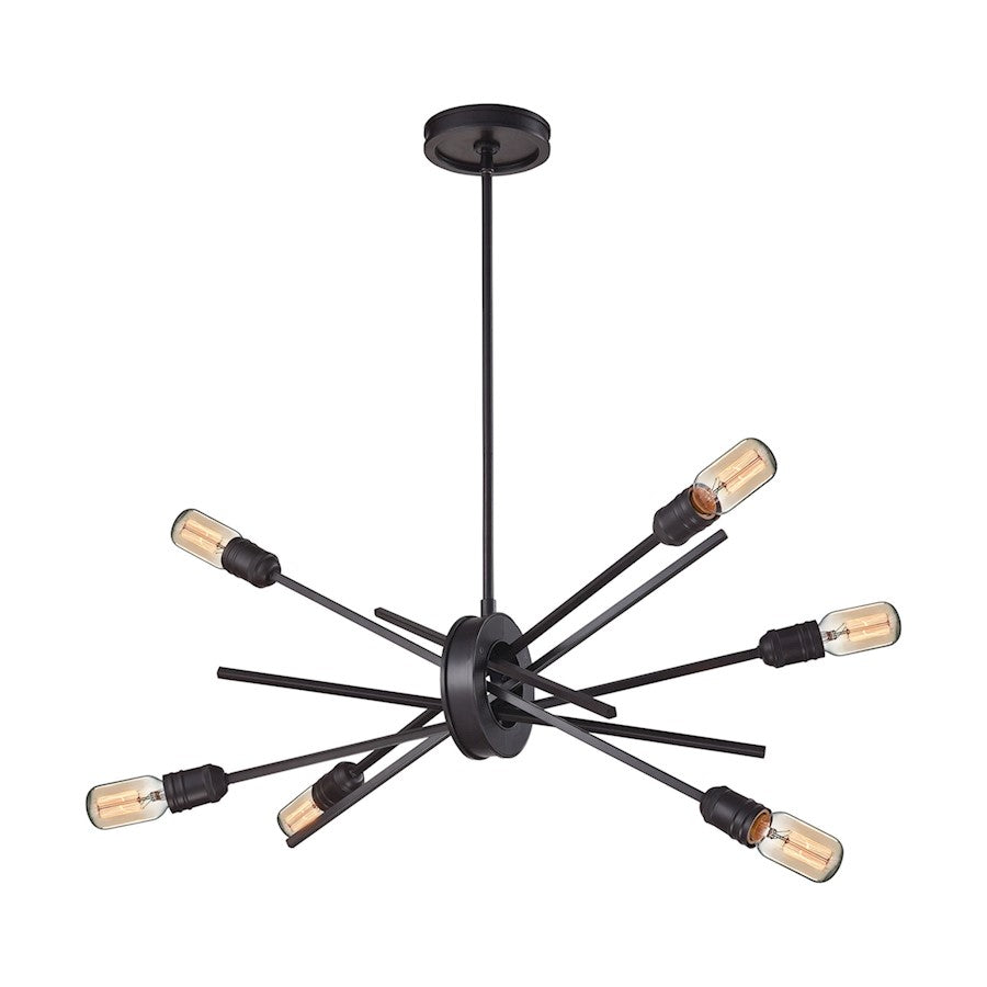 ELK Lighting Xenia 6-Light 22" Chandelier, Oil Rubbed Bronze - 66913-6