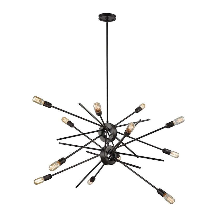 ELK Lighting Xenia 12-Light Chandelier, Oil Rubbed Bronze - 66915-12