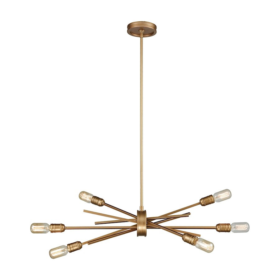 ELK Lighting Xenia 6-Light 31" Chandelier, Matte Gold - 66971-6