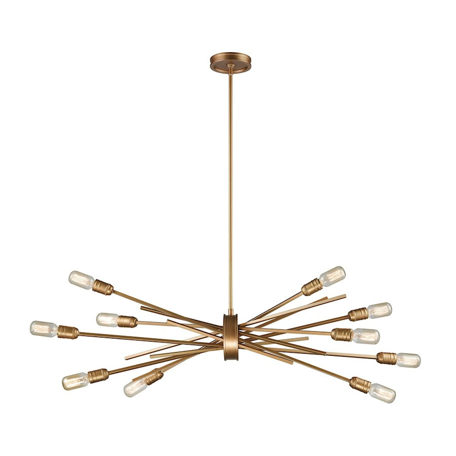 ELK Lighting Xenia 10-Light Chandelier, Matte Gold - 66972-10