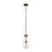 ELK Lighting Gramercy 1-Light Mini Pendant, Brass & Bronze/Clear - 67130-1