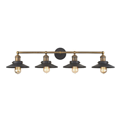 ELK Lighting English Pub 4-Light Vanity Lamp, Brass & Graphite/Metal - 67183-4