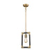 ELK Lighting Lisbon 1-Light Mini Pendant, Classic Brass and Bronze - 69213-1