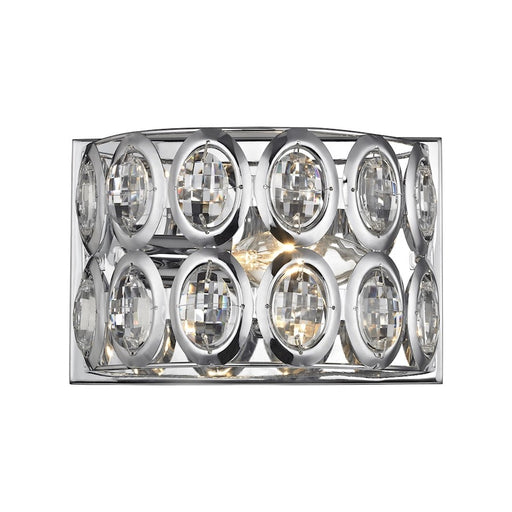 ELK Lighting Tessa 1-Light Vanity Sconce, Chrome/Clear Crystal - 81150-1