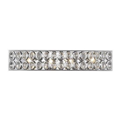 ELK Lighting Tessa 4-Light Vanity Sconce, Chrome/Clear Crystal - 81152-4