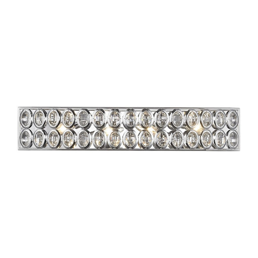 ELK Lighting Tessa 4-Light Vanity Sconce, Chrome/Clear Crystal - 81152-4