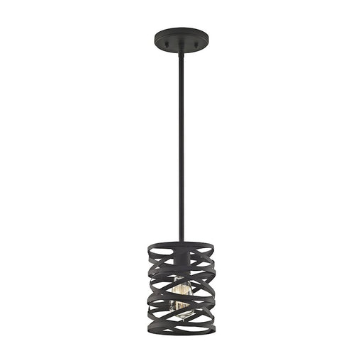 ELK Lighting Vorticy Mini Pendant, Bronze/Metal Cage, Adapter - 81184-1-LA