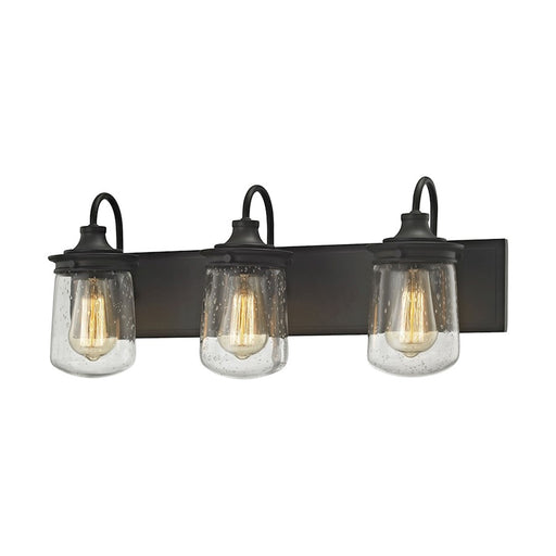 ELK Lighting Hamel 3-Light Vanity Lamp, Bronze/Clear Seedy Glass - 81212-3