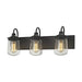ELK Lighting Hamel 3-Light Vanity Lamp, Bronze/Clear Seedy Glass - 81212-3