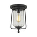 ELK Lighting Hamel 1-Light Flush Mount, Bronze/Clear Seedy Glass - 81223-1