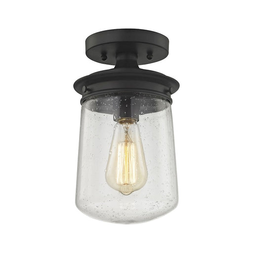 ELK Lighting Hamel 1-Light Semi Flush, Bronze/Clear Seedy Glass - 81224-1