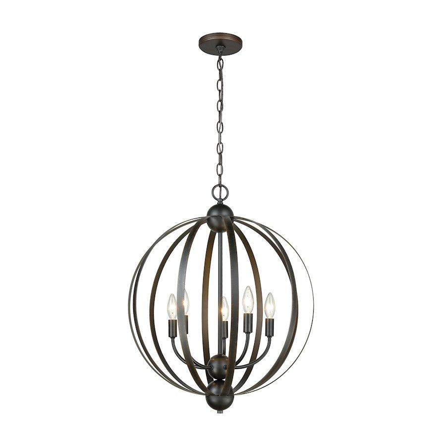 ELK Lighting Duvoux 5-Light Chandelier, Oil Rubbed Bronze - 81265-5