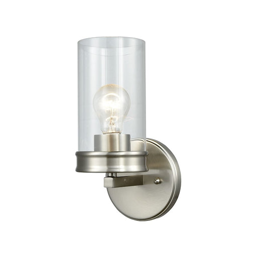 ELK Lighting Leland 1-Light Vanity Lamp, Nickel/Clear Blown Glass - 81300-1