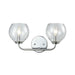 ELK Lighting Emory 2-Light Vanity Lamp, Chrome/Clear Blown Glass - 81361-2