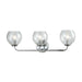 ELK Lighting Emory 3-Light Vanity Lamp, Chrome/Clear Blown Glass - 81362-3