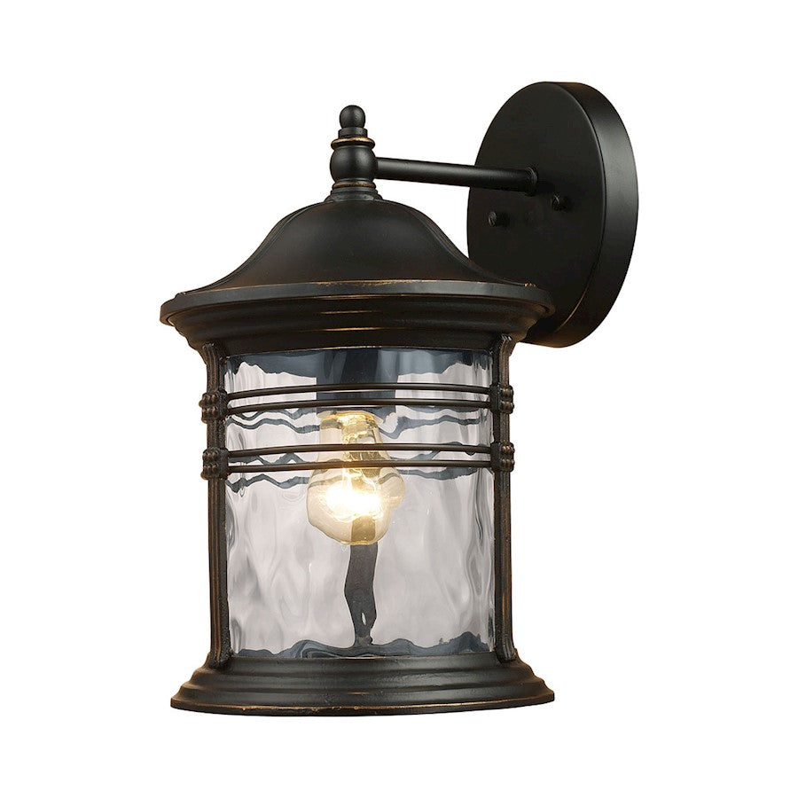 ELK Lighting Madison 1-Light Small Outdoor Wall Lantern, Matte Black - 8161-MBG