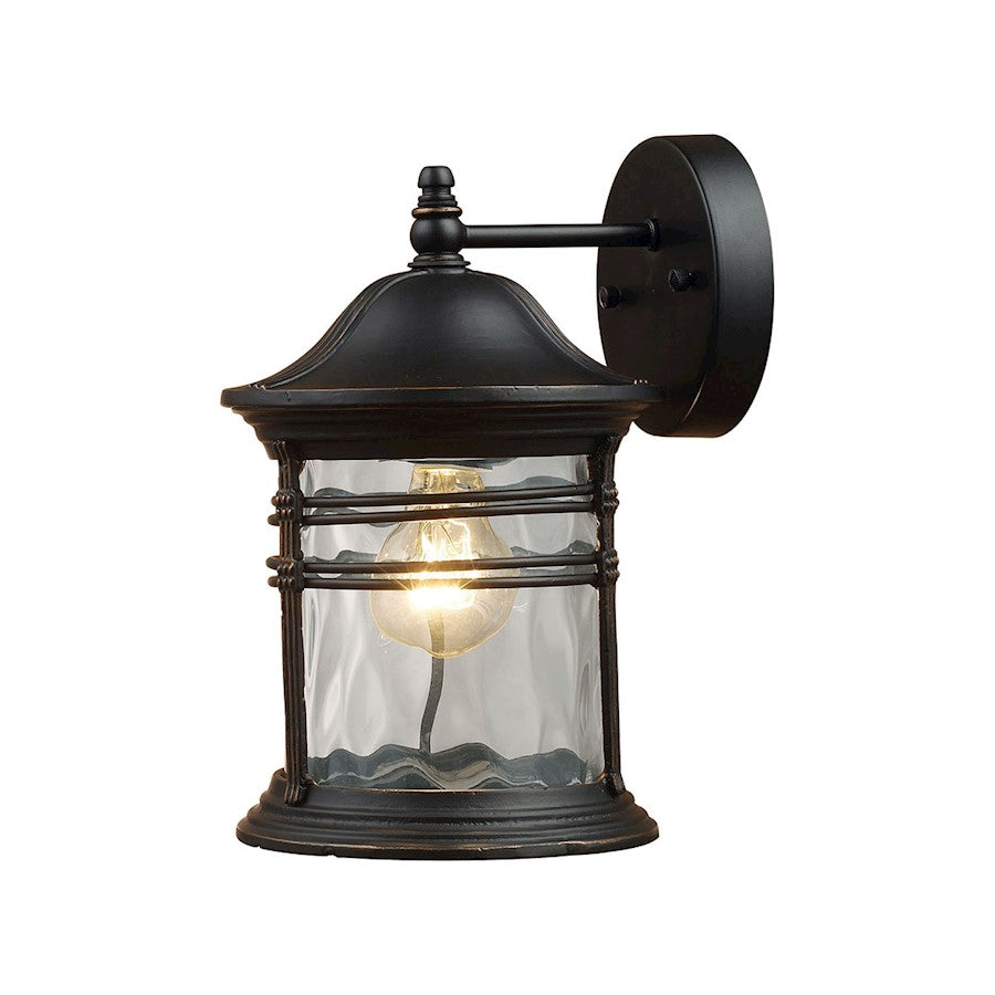 ELK Lighting Madison 1-Light Medium Outdoor Wall Lantern, Matte Black - 8162-MBG