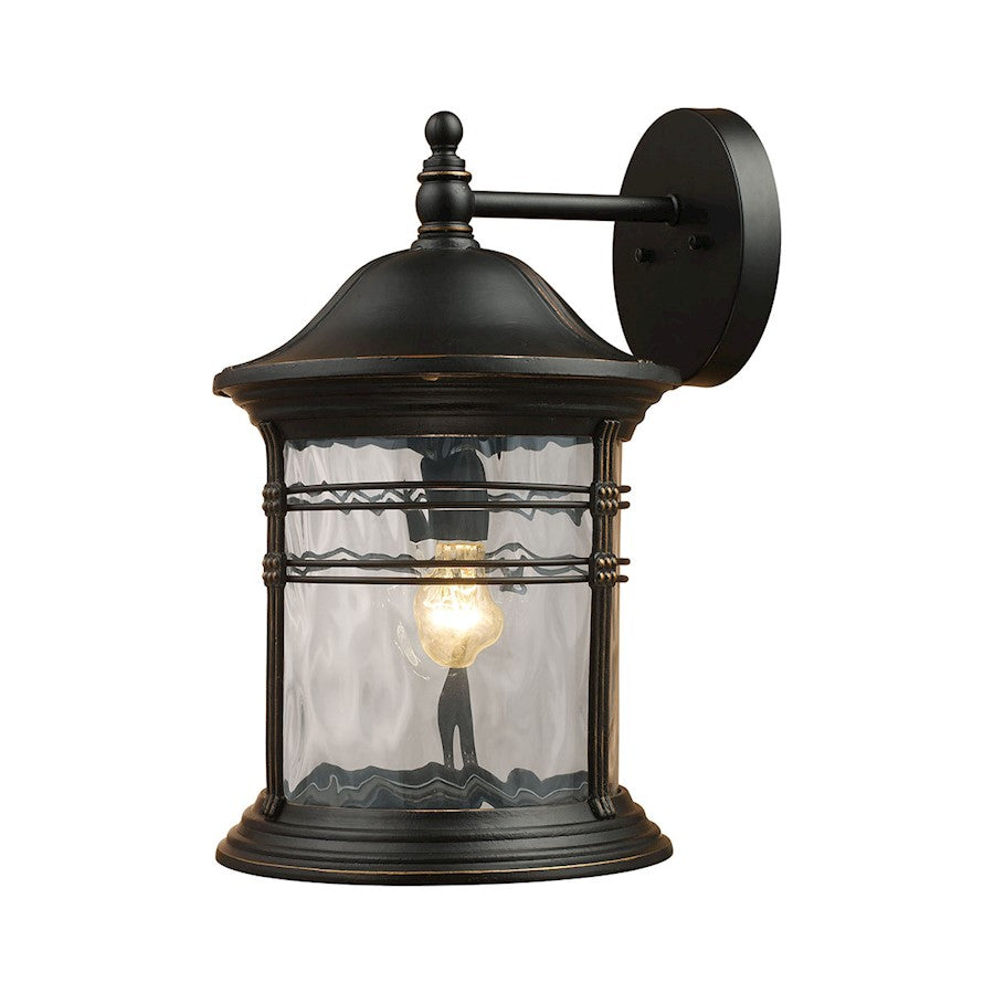 ELK Lighting Madison 1-Light Large Outdoor Wall Lantern, Matte Black - 8163-MBG