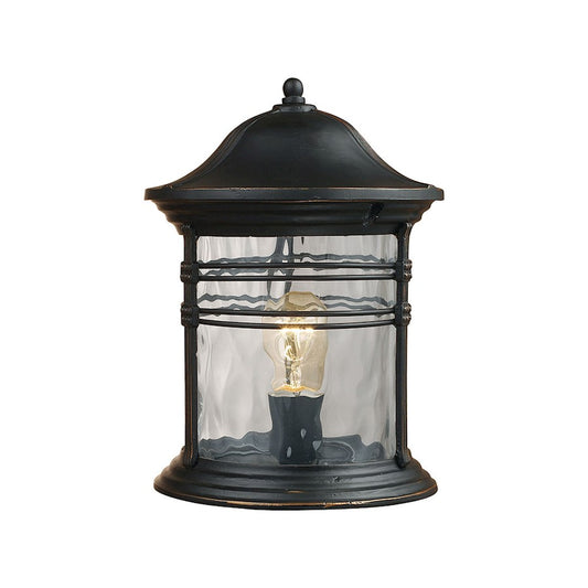 ELK Lighting Madison 1-Light Outdoor Post Lantern, Matte Black - 8169-MBG