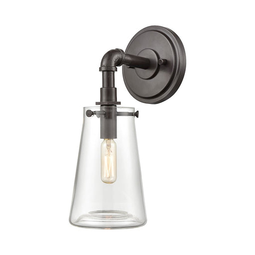 ELK Lighting Beaker 1-Light Sconce, Oil Rubbed Bronze/Clear Glass - 85230-1