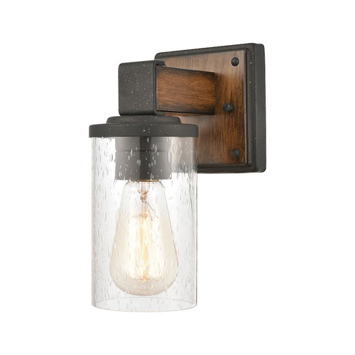 ELK Lighting Crenshaw 1-Light Vanity Light, Ballard Wood/Black/Seedy - 89130-1