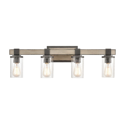 ELK Lighting Crenshaw 4-Light Vanity Light, Iron/Graywood/Seedy - 89143-4