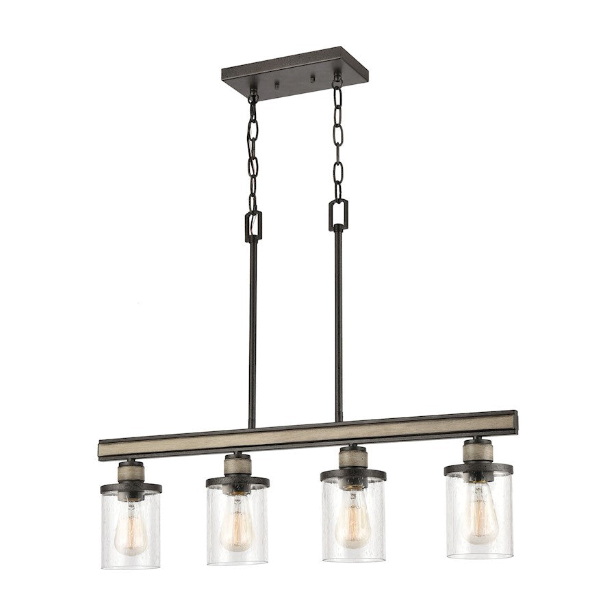 ELK Lighting Beaufort 4-Light Island, Iron/Graywood/Seedy - 89157-4