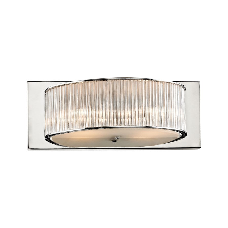 ELK Lighting Braxton 2-Light Vanity Sconce, Chrome/Crystal Rods - BV361-0-15