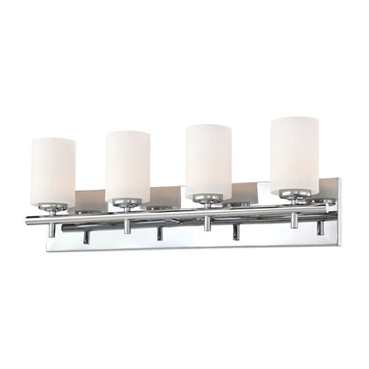 ELK Lighting Barro 4-Light Vanity Sconce, Chrome/White Opal Glass - BV6034-10-15