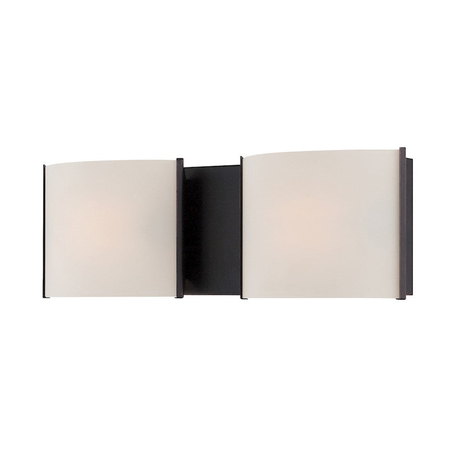 ELK Lighting Pandora 2-Light Vanity Sconce, Bronze/Opal Glass - BV6T2-10-45