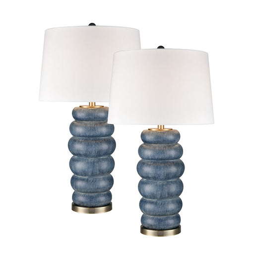 Elk Lighting Barden 30'' Table Lamp, Set of 2, Blue/White - S0019-10283-S2