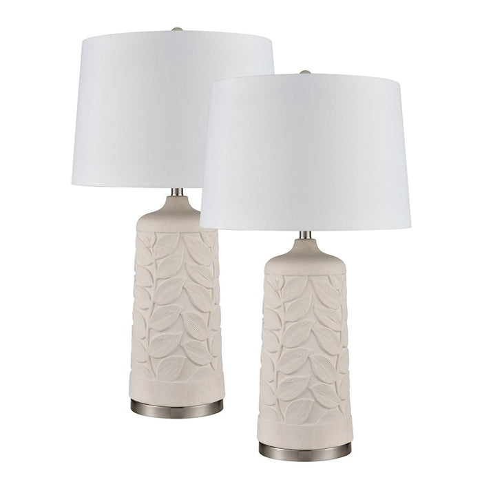 Elk Lighting Penny 32.5'' Table Lamp, Set of 2, White/White