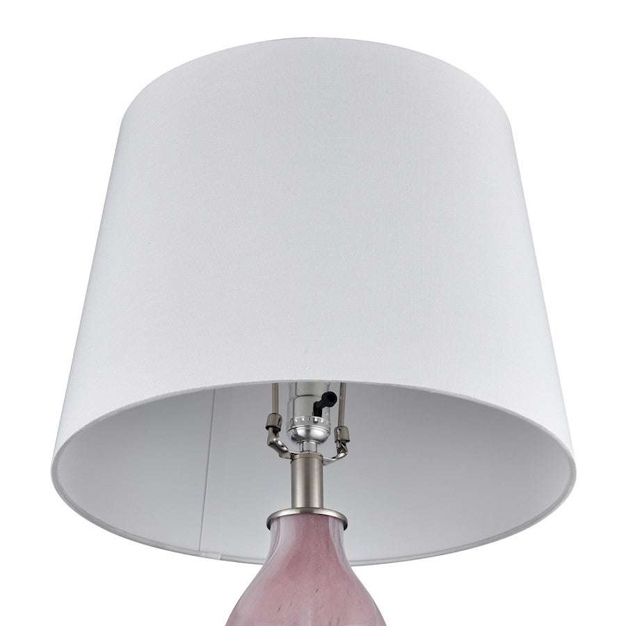 Bede 31'' Table Lamp, Set of 2, Pink/White