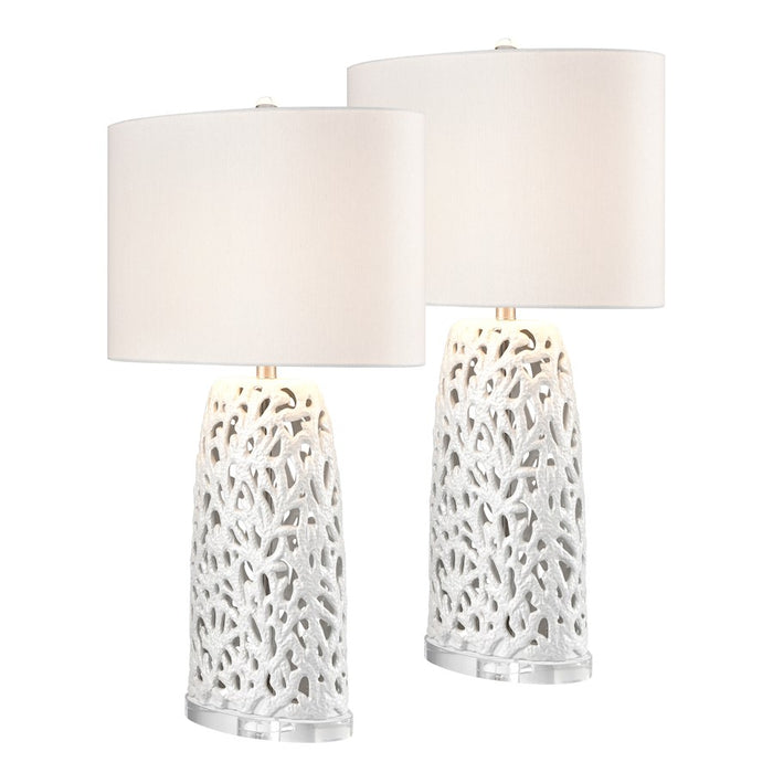 Elk Lighting Bowen 31.5'' Table Lamp, Set of 2, White/White