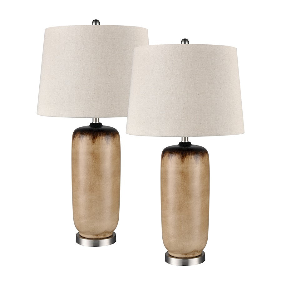 Bromley 32.5'' Table Lamp, Set of 2, Brown/Brown