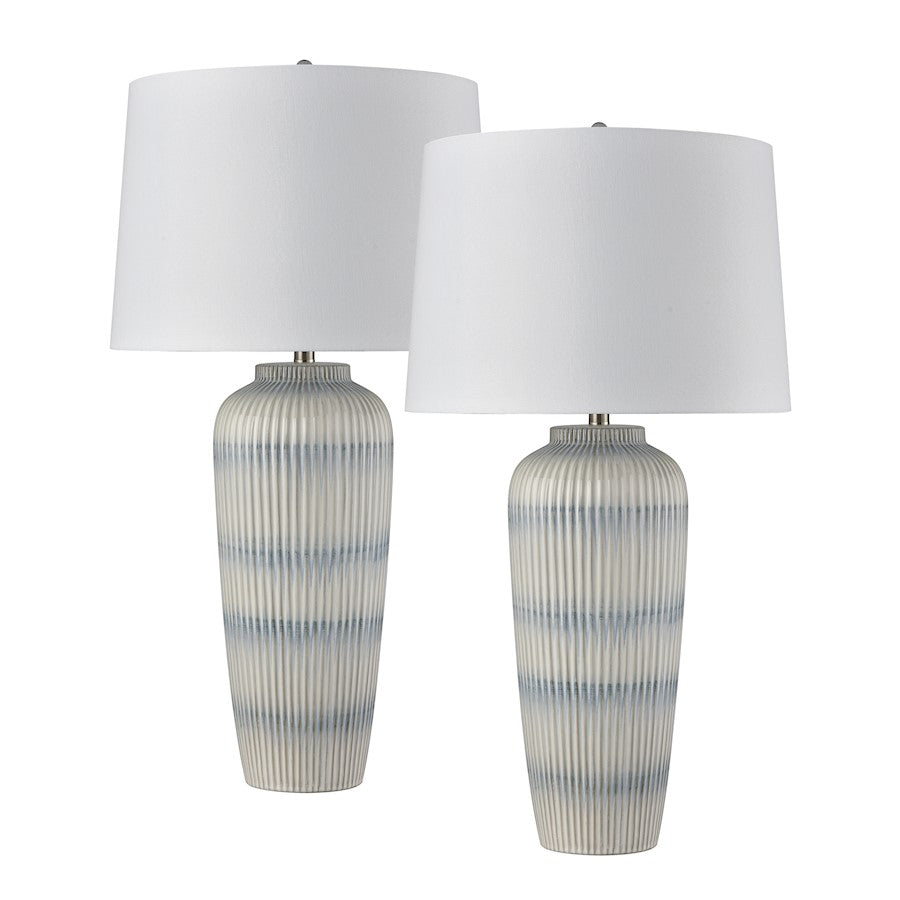 Palmer 35'' Table Lamp, Set of 2, White/White