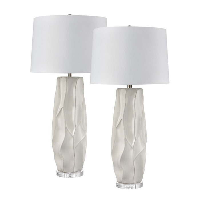 Elk Lighting Parker 37.5'' Table Lamp, Set of 2, White/White