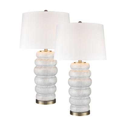 Elk Lighting Barden 30'' 1 Light Table Lamp, Set of 2, Gray/White - S0019-10377-S2