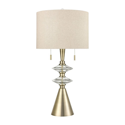 Annetta Table Lamp, Set of 2, Brass/Brown