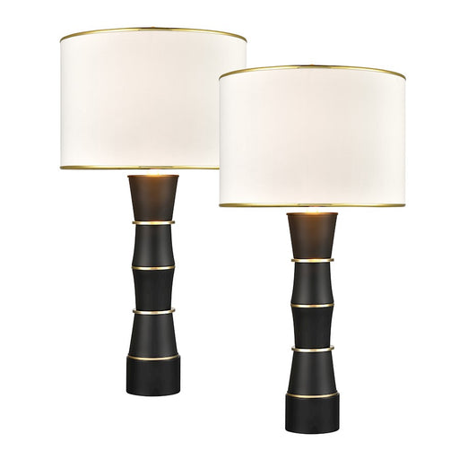 Elk Lighting Purmela 1 Light Table Lamp, Set of 2, Black/White - S0019-8043-S2