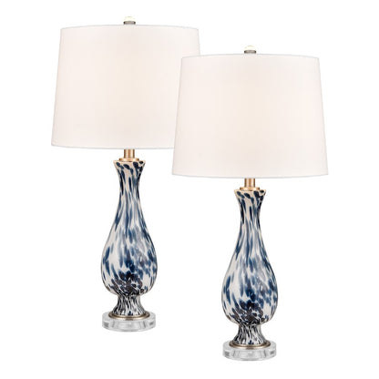 Elk Lighting Cordelia Sound 30'' Table Lamp Set of 2, Blue/White - S0019-9475-S2